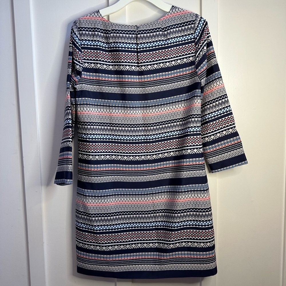 Jcrew Blue Patterned Shift Dress - image 2